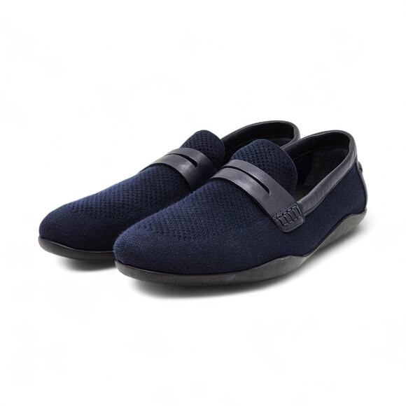 Harrys London Basel Knit Cotton Men's Loafers Blue - New $495 - Picture 2 of 9